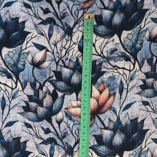 Dupla géz/muszlin Dreamy flowers design C digital print
