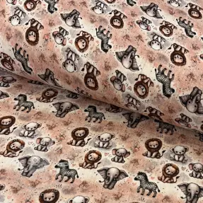 Dupla géz/muszlin Safari buddys design C digital print