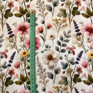 Dupla géz/muszlin Stylish flowers design D digital print
