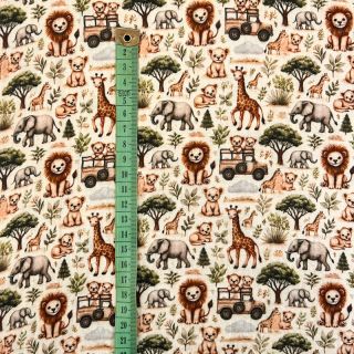 Dupla géz/muszlin Safari buddys design E digital print