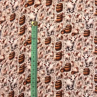 Dupla géz/muszlin Little farm animals design B digital print