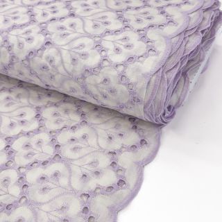 Pamutvászon EMBROIDERY Lilian purple