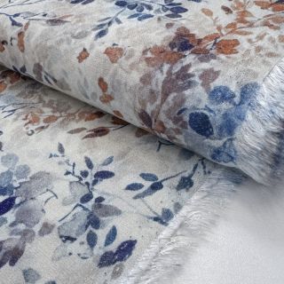 Viszkóz LUREX Fine leaves blue