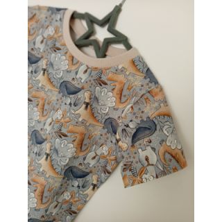 Jersey Happy dinos grey digital print