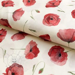 Pamutvászon Watercolour Poppy
