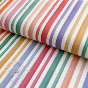 Pamutvászon Happy Stripe Line