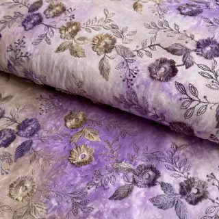 Pamutvászon TIE DYE EMBROIDERY Poppy design J