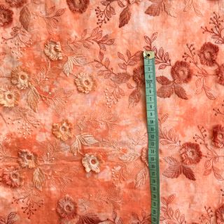 Pamutvászon TIE DYE EMBROIDERY Poppy design H