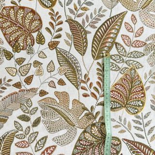 Dekorációs anyag jacquard Euphoria blanc kaki