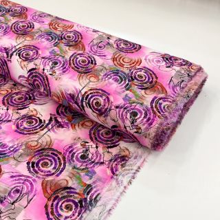 Viszkóz RAYON POPLIN Feathers design G digital print