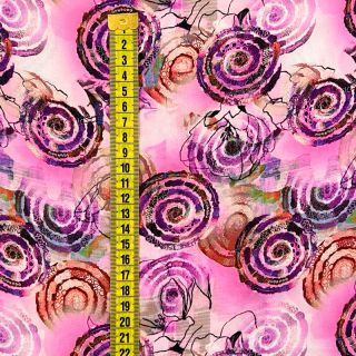 Viszkóz RAYON POPLIN Feathers design G digital print