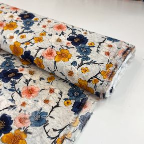 Viszkóz RAYON POPLIN Flowy flowers design C digital print