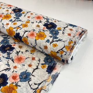 Viszkóz RAYON POPLIN Flowy flowers design C digital print