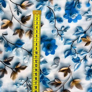 Viszkóz RAYON POPLIN Flowy flowers design E digital print