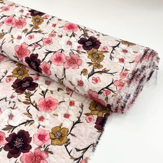 Viszkóz RAYON POPLIN Flowy flowers design D digital print