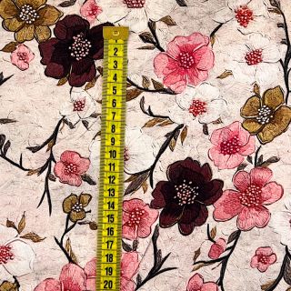 Viszkóz RAYON POPLIN Flowy flowers design D digital print