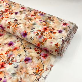 Viszkóz RAYON POPLIN Bright flowers design G digital print