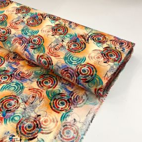 Viszkóz RAYON POPLIN Feathers design D digital print