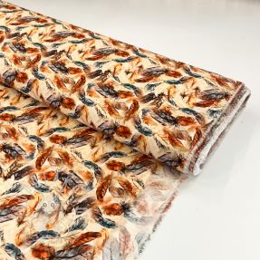 Viszkóz RAYON POPLIN Feathers design C digital print