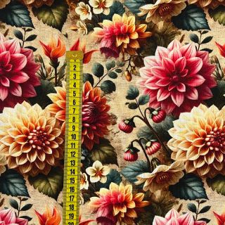 Viszkóz lenvászonnal Rosalie design A digital print