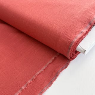 Viszkóz lenvászonnal PREMIUM dark coral