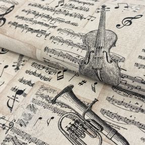 Dekorációs anyag Linenlook Music Notes