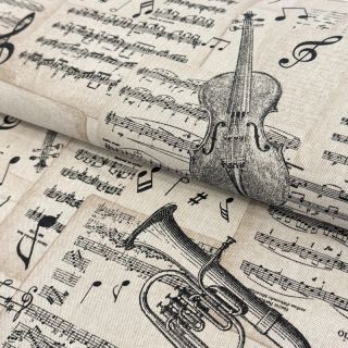 Dekorációs anyag Linenlook Music Notes