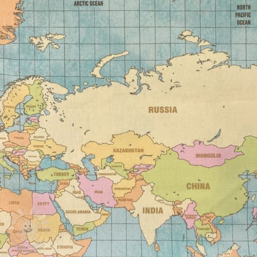 Dekorációs anyag premium World map vintage