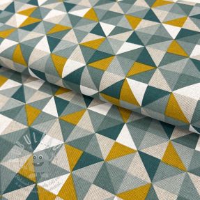 Dekorációs anyag Linenlook Geometric Tile bottle green