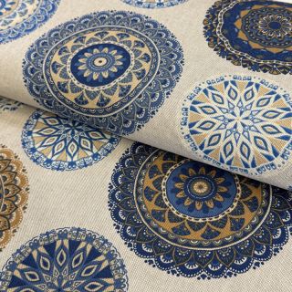 Dekorációs anyag Linenlook Mandala Circle blue