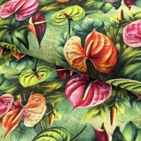 Viszkóz lenvászonnal Rosalie design E digital print