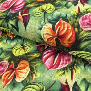 Viszkóz lenvászonnal Rosalie design E digital print