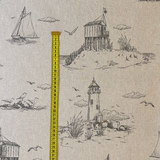 Dekorációs anyag Linenlook Pendrawing Nautical Scene