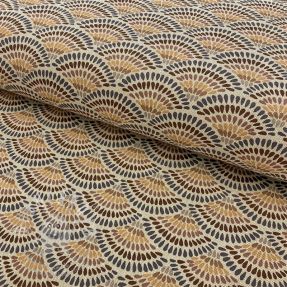 Dekorációs anyag Linenlook Graphic handdrawn pattern beige