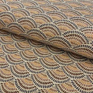 Dekorációs anyag Linenlook Graphic handdrawn pattern beige
