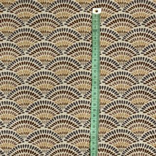 Dekorációs anyag Linenlook Graphic handdrawn pattern beige