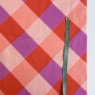 Pamutvászon SATIN NERIDA HANSEN Large Gingham red digital print