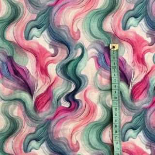 Jersey VISCOSE Silent Flow pink digital print