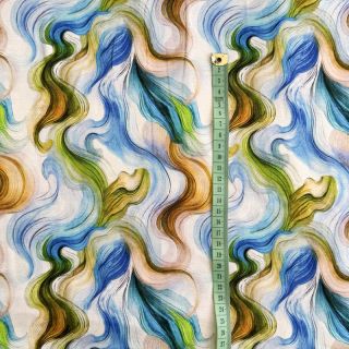 Jersey VISCOSE Silent Flow green digital print
