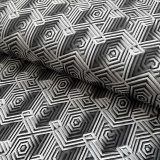 Jersey VISCOSE Structure grey digital print
