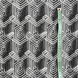 Jersey VISCOSE Structure grey digital print