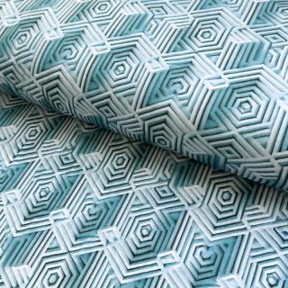 Jersey VISCOSE Structure blue digital print