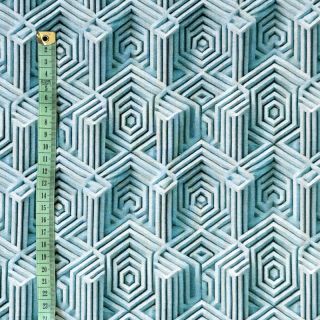 Jersey VISCOSE Structure blue digital print