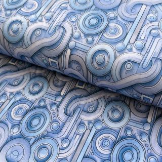 Jersey VISCOSE Unity blue digital print
