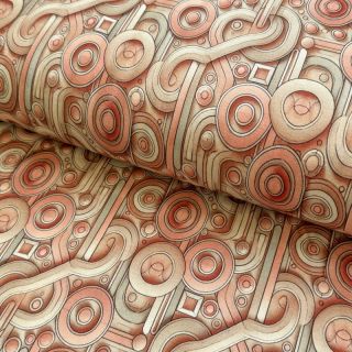 Jersey VISCOSE Unity orange digital print