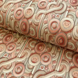Jersey VISCOSE Unity orange digital print