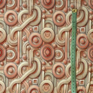 Jersey VISCOSE Unity orange digital print