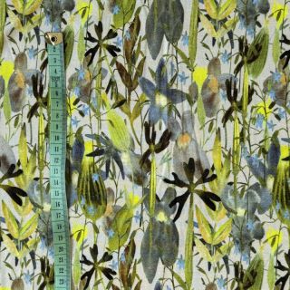 Jersey VISCOSE Vibrant forest lime digital print