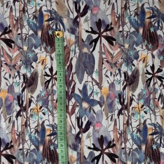 Jersey VISCOSE Vibrant forest grey digital print