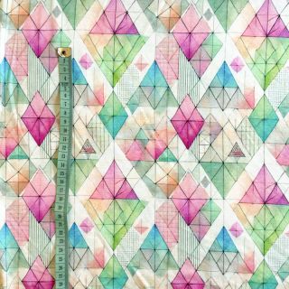 Jersey VISCOSE Stained glass green digital print
